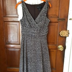 Brown with white polka dots dress